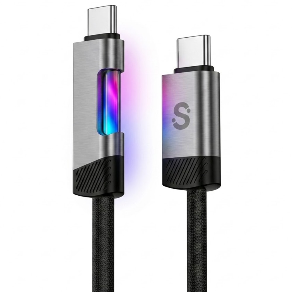 Cable Smartfy FCC01B USB-C a USB-C 1m 60W - Black