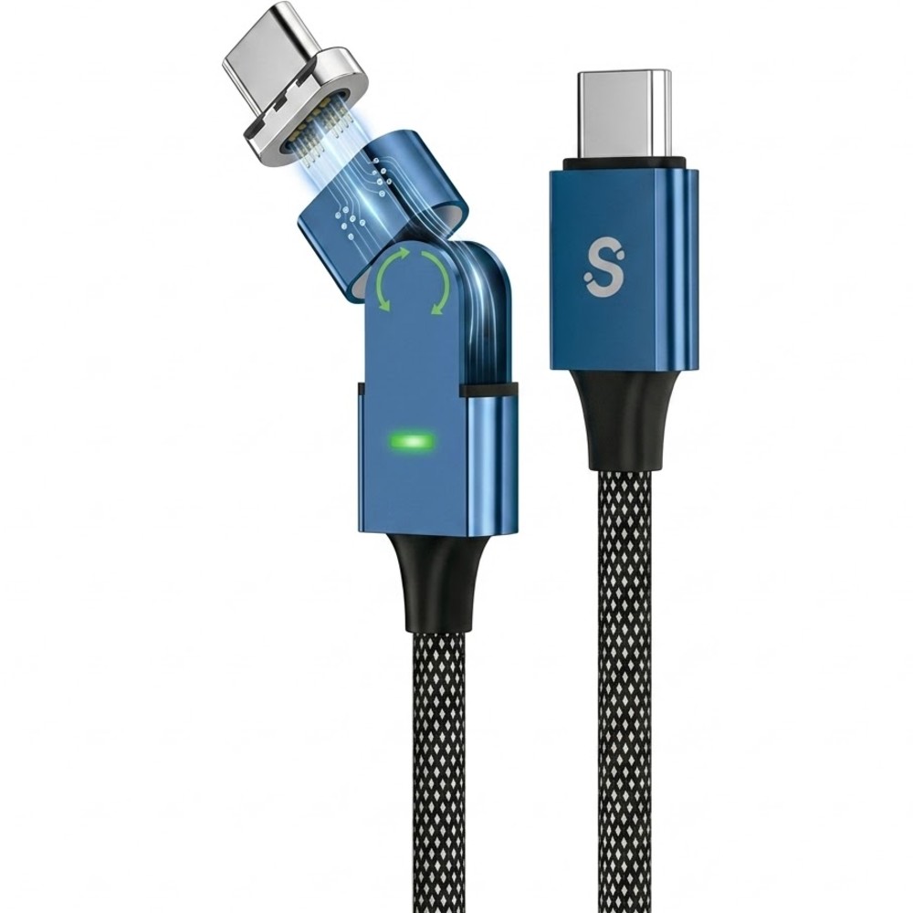 Cable Smartfy FCC03BL USB-C a USB-C 1.2m 60W 480MB Magnetico