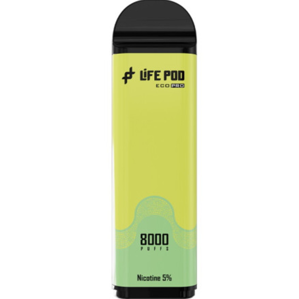Vaper Desechable Life Pod Eco Pro Cartridge 8000K Puffs - Green Apple Ice