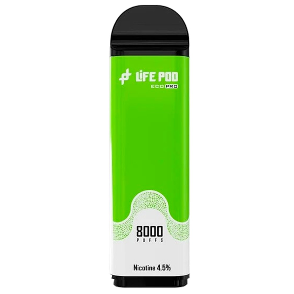 Vaper Desechable Life Pod Eco Pro Cartridge 8000K Puffs - Green Apple