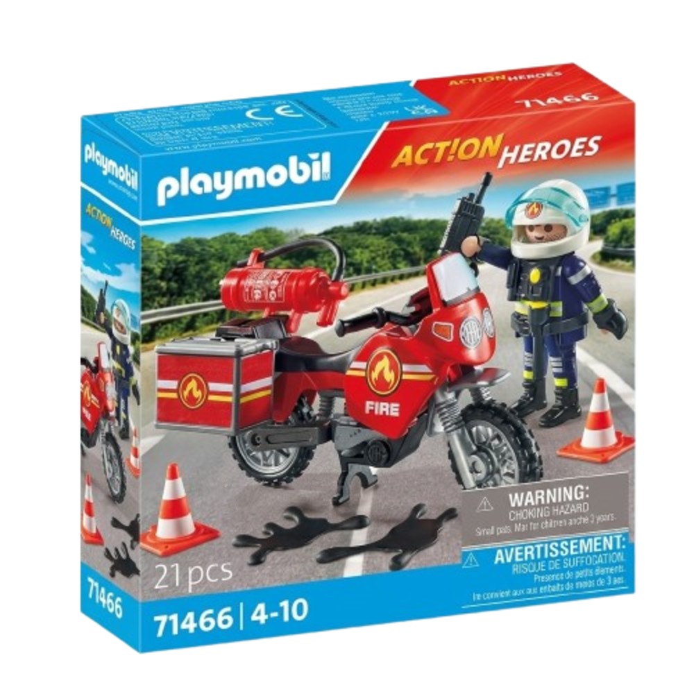 Juguete Playmobil Fire Engine At The Scene Of Accident
