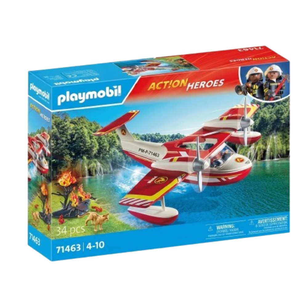 Juguete Playmobil Firefighting Plane W/Extinguishing Function