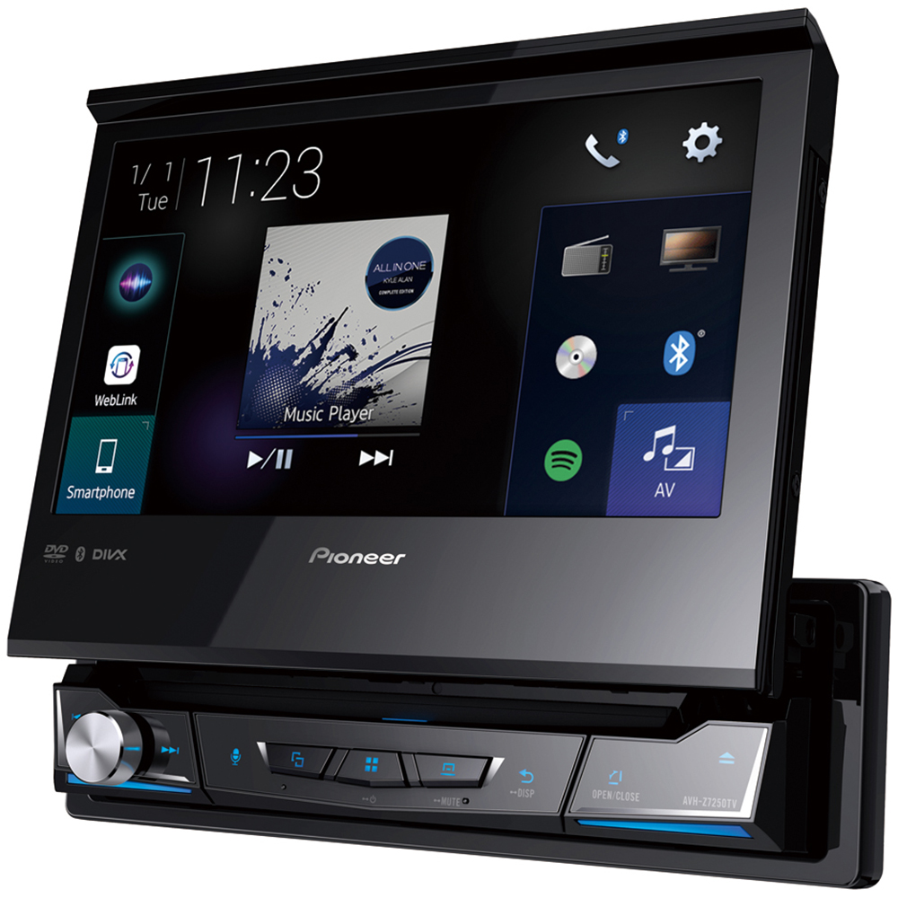Reproductor DVD Automotriz Pioneer AVH-Z7250TV con Pantalla de 7/Bluetooth/USB/TV ISDB-T - Negro