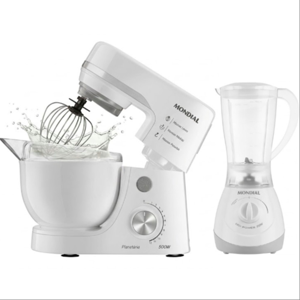 Kit Batidora Mondial BP-03-W 220V + Licuadora L-550-W Easy Power 220V