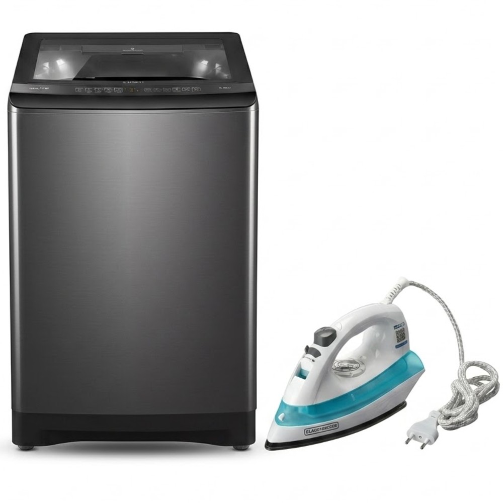 Kit Lavarropas MAbe LMA9520 9.5KG 220V + Plancha Blask&Decker IRBD100