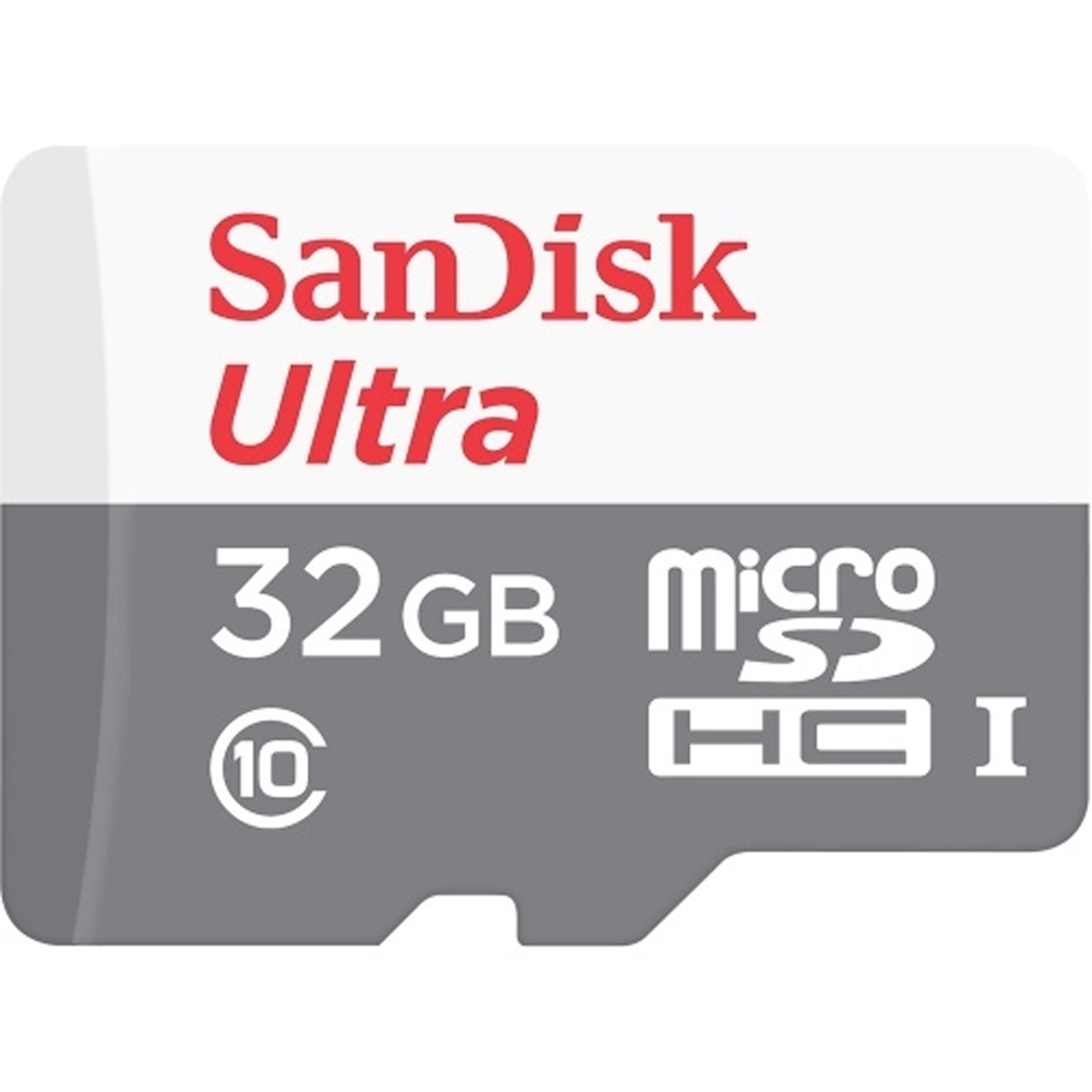 Tarjeta microSD de 32GB SanDisk Ultra SDSQUNR-032G-GN3MA de 80MB/s - Gris/Blanco
