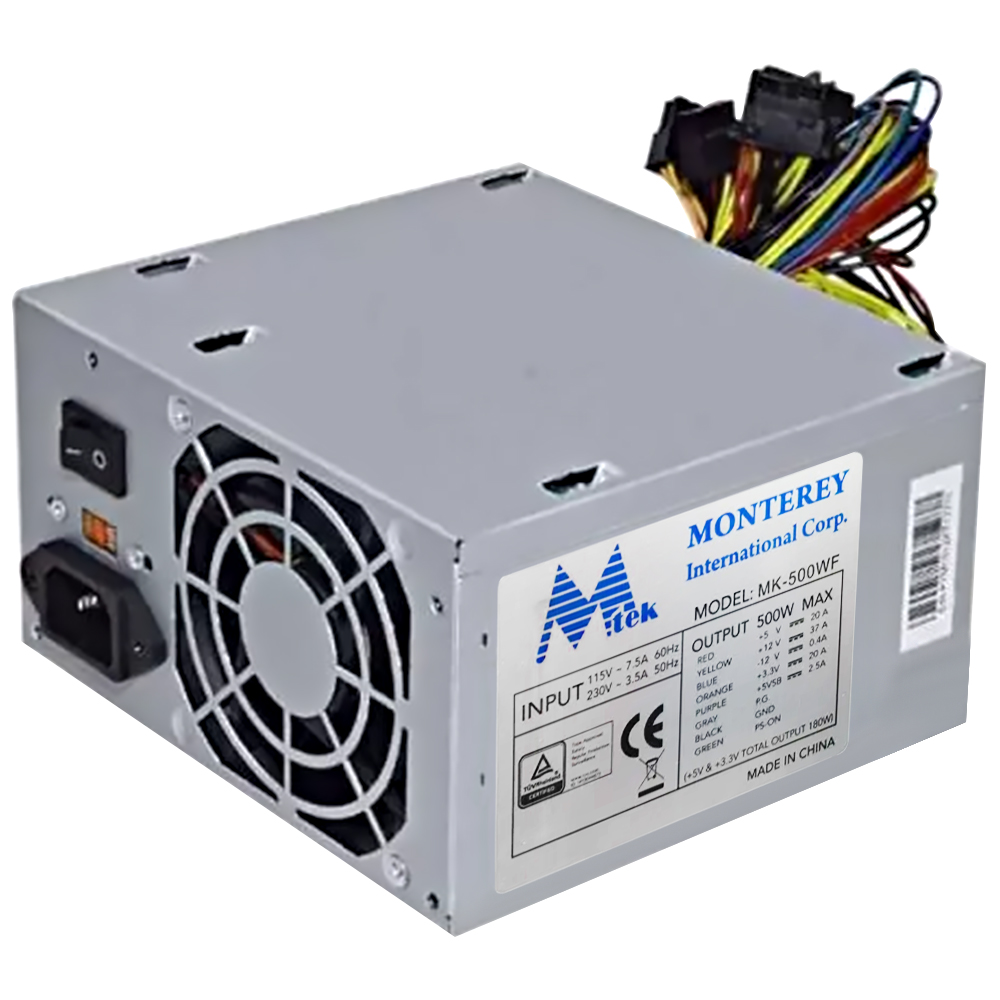 Fuente de Alimentación para PC Mtek MK-500WF 500W/Bivolt - Plata