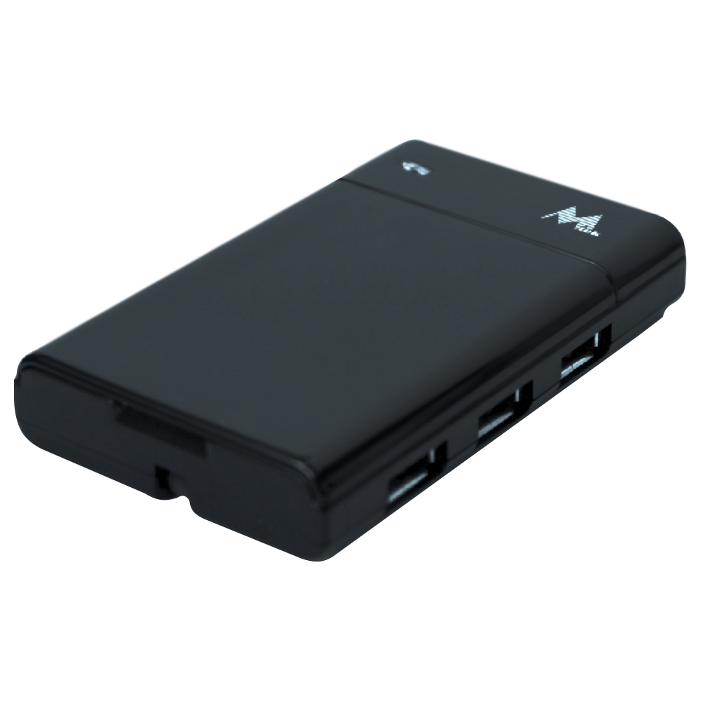 Adaptador USB Mtek HR-008 con 3 puertos USB/Lector de tarjetas - Negro