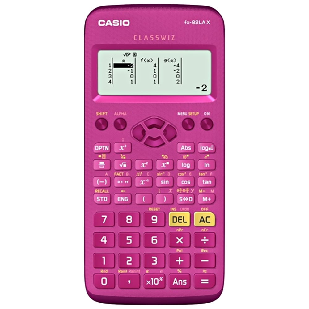 Calculadora Científica Casio fx-82LA X-PK con 275 Funciones - Rosa