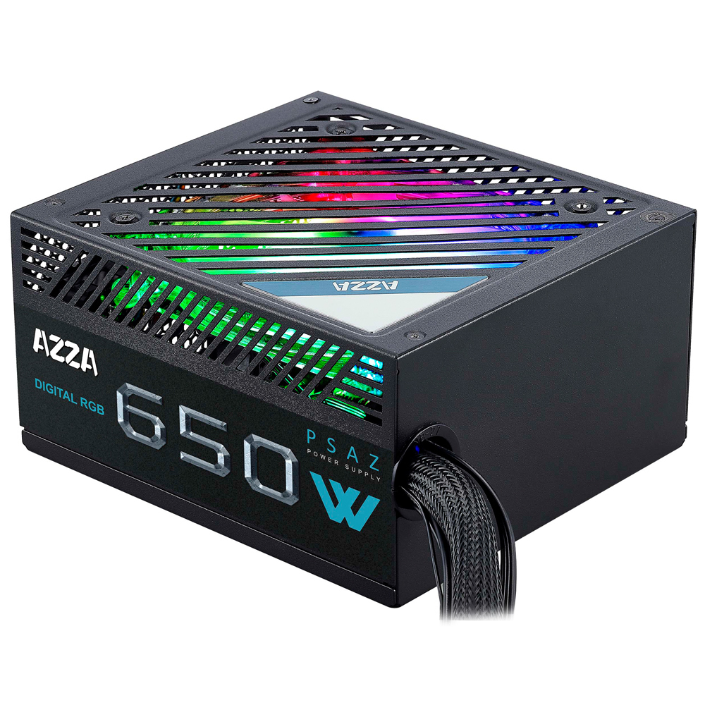Fuente de Alimentación para PC Azza PSAZ-650W ARGB 80 Plus Bronze/650W/Bivolt - Negro