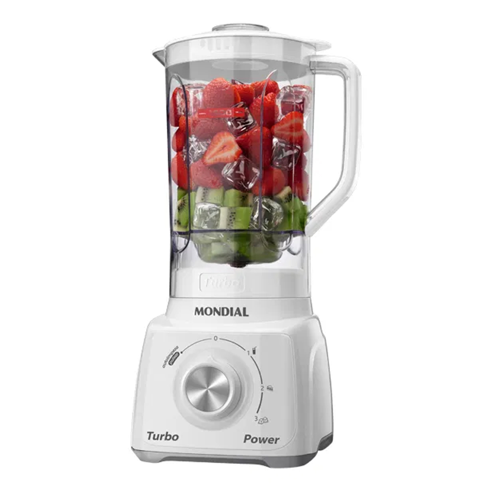 Licuadora Mondial Turbo Power L-99-WG Con 500W/3 Velocidades/220V - Blanco