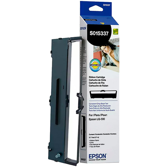 Cinta Epson S015337 para Impresora LQ-590 LQ-590II - Negro