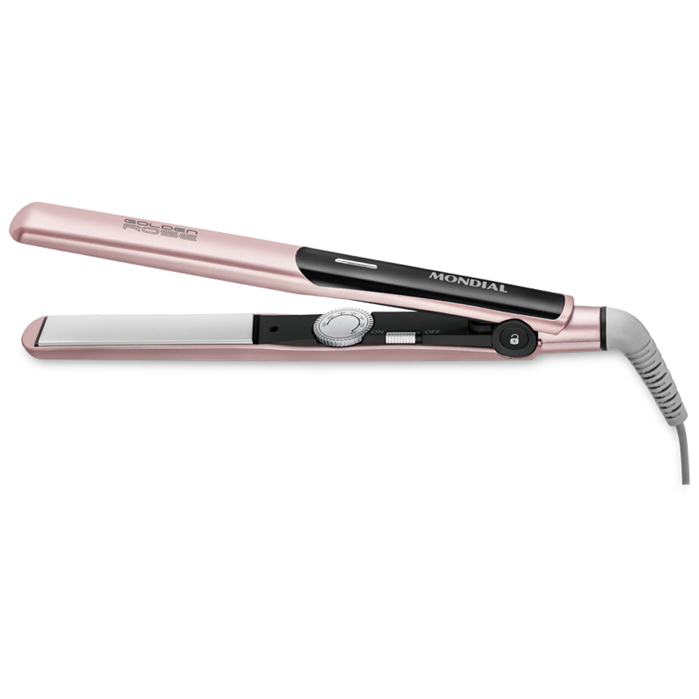 Plancha Alisadora Mondial Golden Rose P-20 con 220ºC/45W/Bivolt - Rose Gold