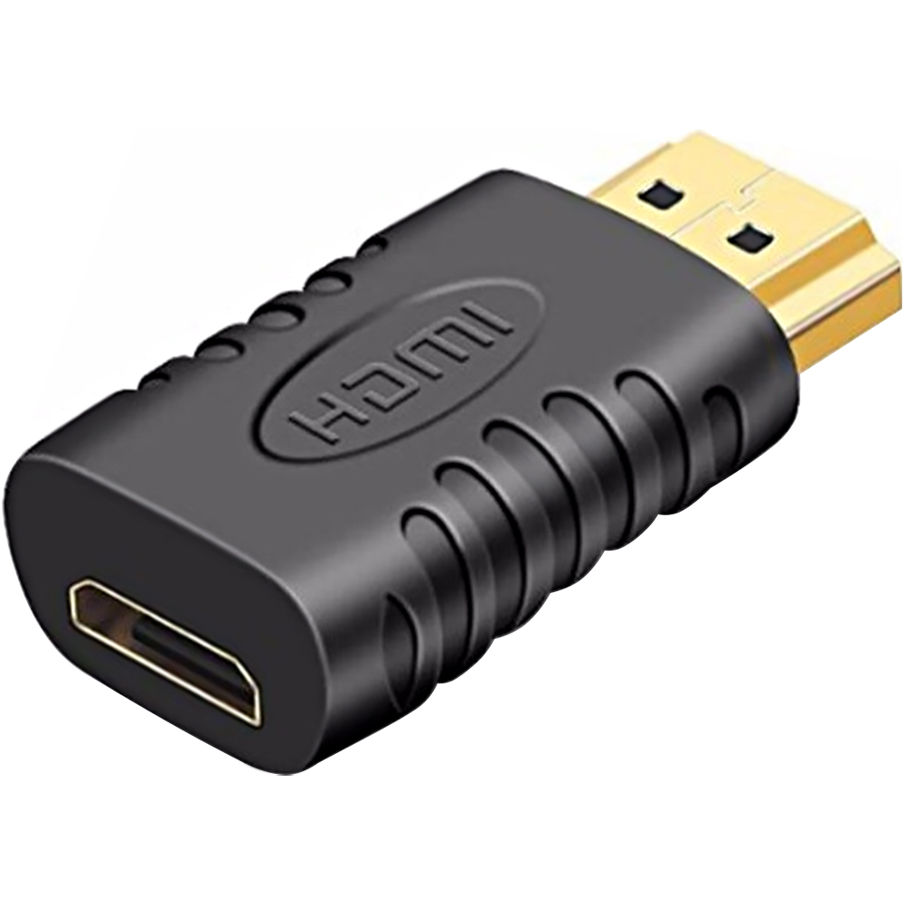 Adaptador HDMI Mini Hembra a HDMI Normal Macho - Negro