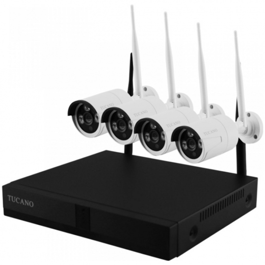 Kit CCTV Tucano 5G Kit TC-WF04 con 4 Cámaras Wi-Fi HD/NVR