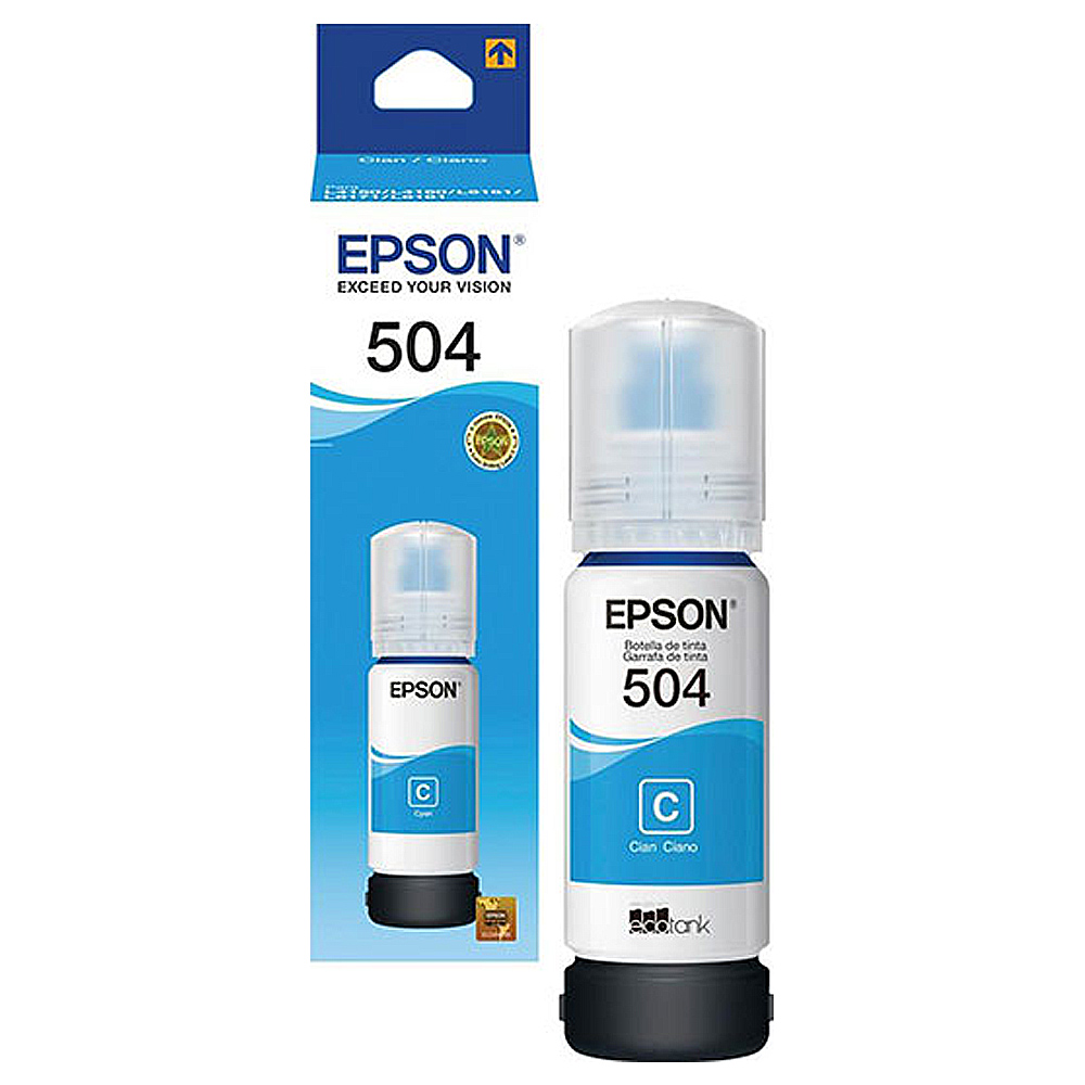 Tinta para Impresoras Epson 504 T504220 de 70mL - Cian
