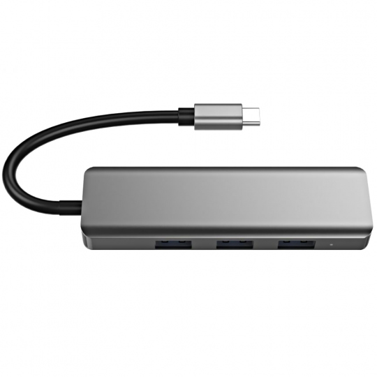 Hub USB Satellite A-HUBC52 Type C con 3 Puertos USB/Puerto PD/HDMI - Grafito
