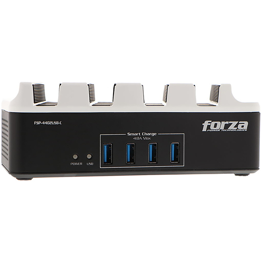 Estación de Carga Forza FSP-4402USB-C con 4 Puertos 220V - Blanco/Negro
