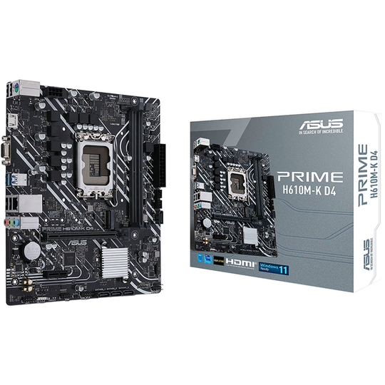 Placa Madre Asus PRIME H610M-K D4 con Socket LGA 1700/microATX - Hasta 2 DDR4