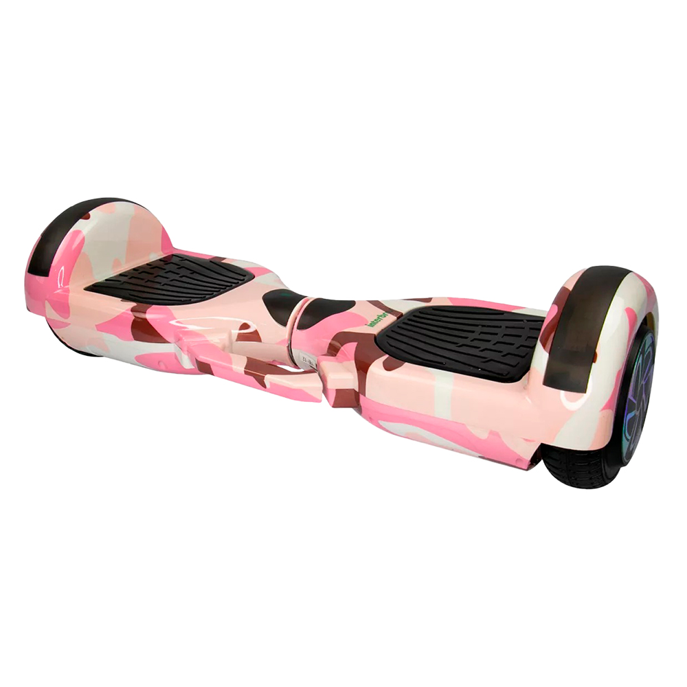 Scooter Eléctrico Interbras 6.5" Luz/Bluetooth - Rosa Camuflado