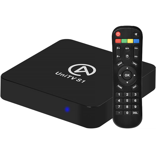 Receptor FTA UniTV S1 4K UHD con 1/8GB Wi-Fi/Bluetooth/A7.1/Bivolt - Black