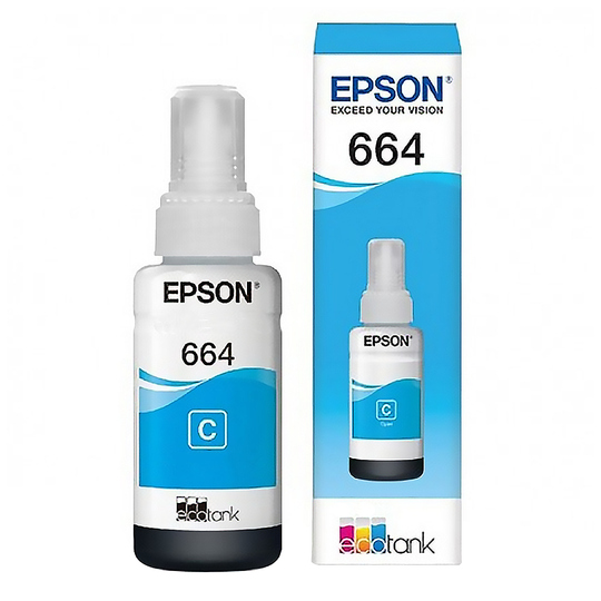 Tinta para Impresoras Epson 664 T664220 con 70mL - Cian