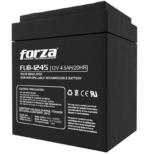 Batería Forza FUB-1245 sellado de 12V/4.5Ah - Negro
