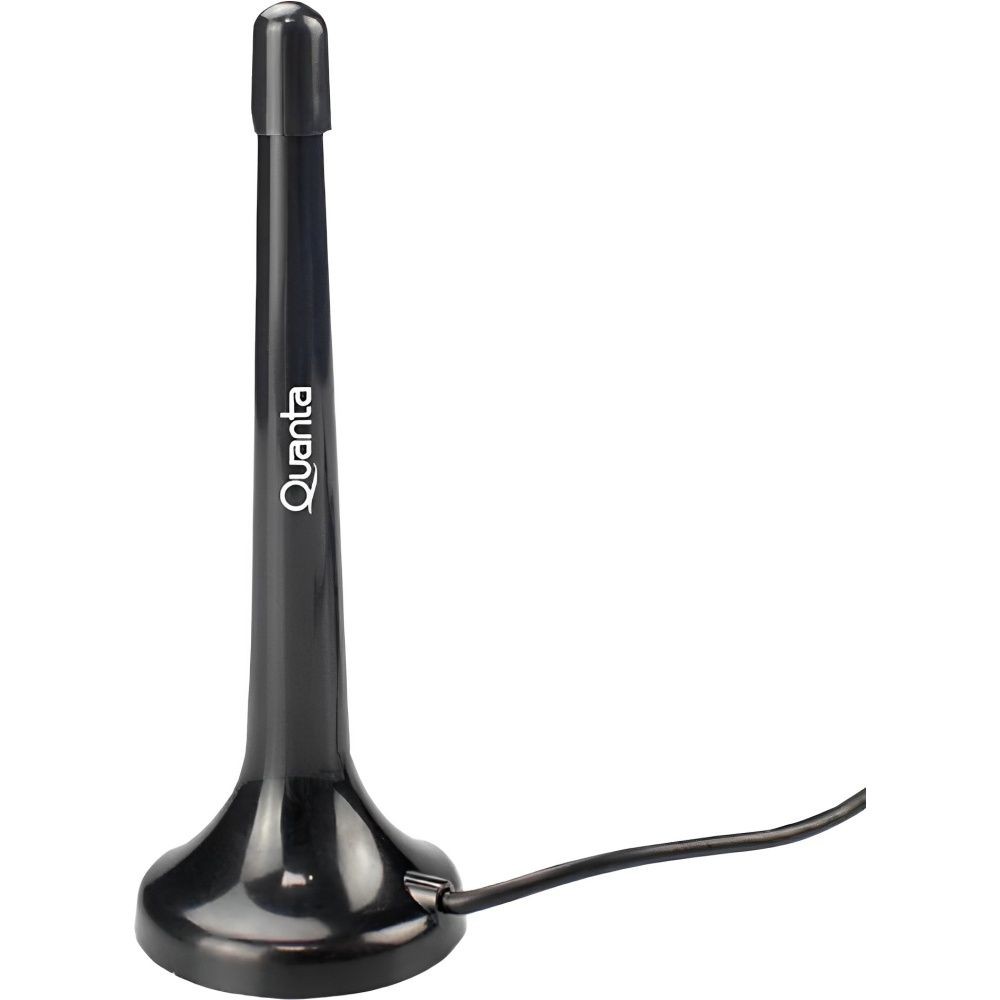 Antena Interna de TV Quanta QTANT0260 con Señal UHF/VHF- Negro