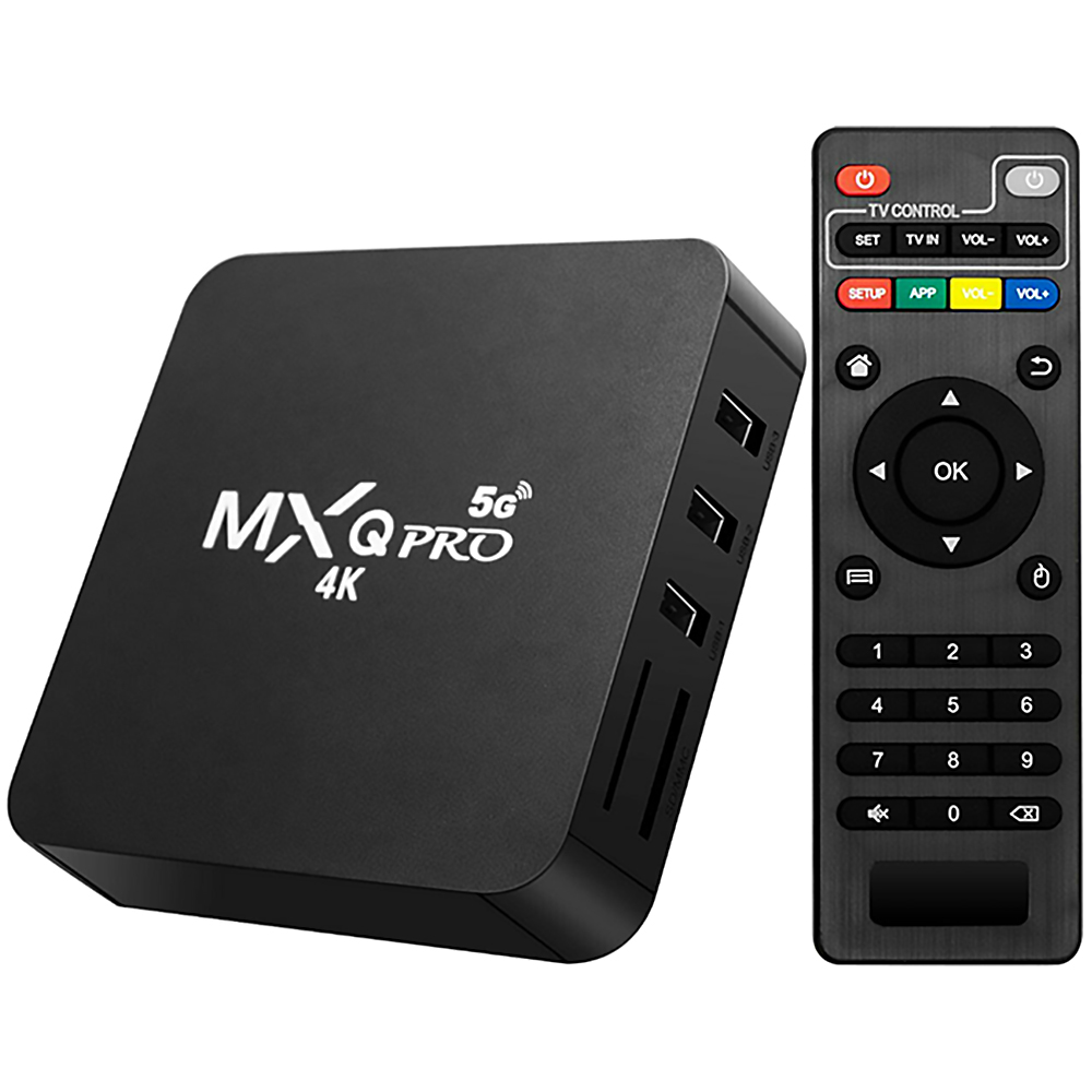 Tv Box MXQ Pro 4K UHD con 128/512GB Wi-Fi/A11.1/Bivolt - Negro