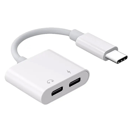 Cable Adaptador L4 USB-C con 2 puertos USB-C - Blanco