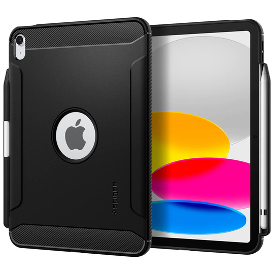 Funda para iPad 10th Gen 10.9" Spigen Rugged Armor ACS05552 - Matte Black