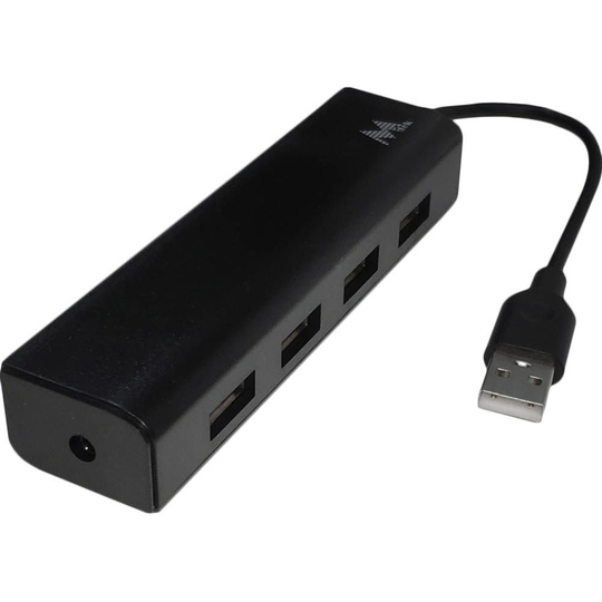 Hub USB Mtek HB-402 con 4 puertos USB 2.0 - Negro