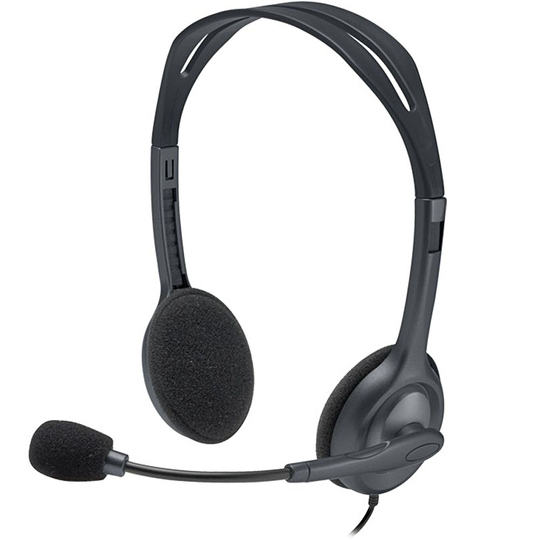 Headset Logitech H111 981-000612 con Sonido Estéreo Digital/Microfono - Negro