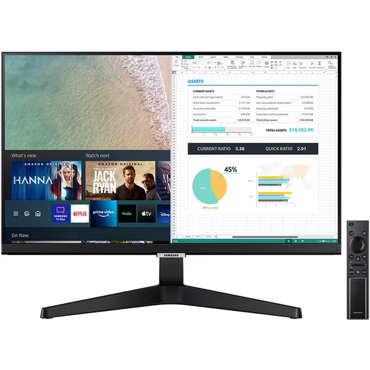 Monitor LED Smart Samsung LS24AM506NLXZP de 24" FHD HDMI/USB/60Hz - Negro