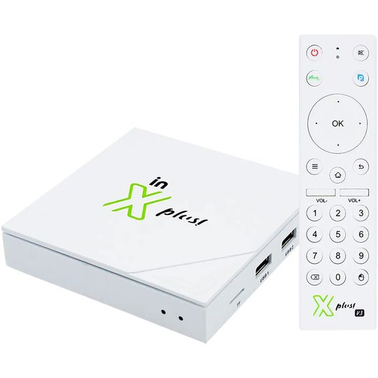 Receptor In X Plus V3 4K UHD con 2/16GB Wi-Fi/A10/Bivolt - Blanco