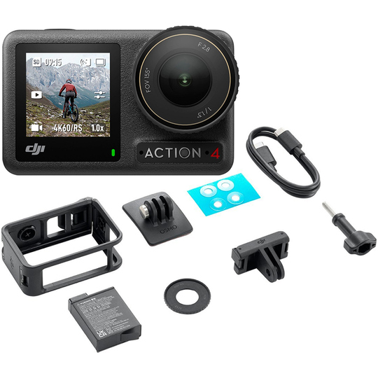 Cámara DJI Osmo Action 4 Standard Combo 4K con Pantalla 2.25" Touch Wi-Fi/Bluetooth - Negro