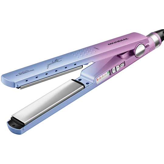 Plancha Alisadora Mondial by Juliette P-JU-03 Hasta 450°F/230Cº Bivolt - Azul/Rosa