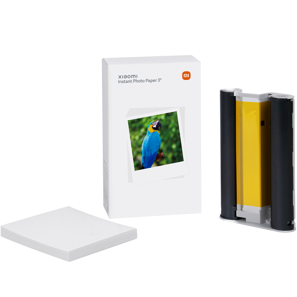 Papel Fotográfico Xiaomi Instant Photo Paper 3" BHR6756GL SD30 para Printer 1S (40 Láminas)