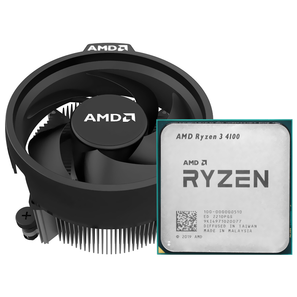 Procesador AMD Ryzen R3 4100 de 3.8GHz QuadCore 4MB Cache con Cooler - Socket AM4 (Sin Caja)