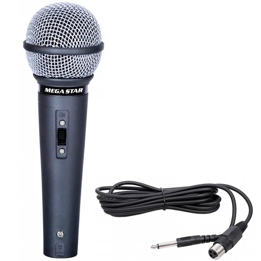 Micrófono Megastar DEH355 con Cable/Unidireccional - Negro
