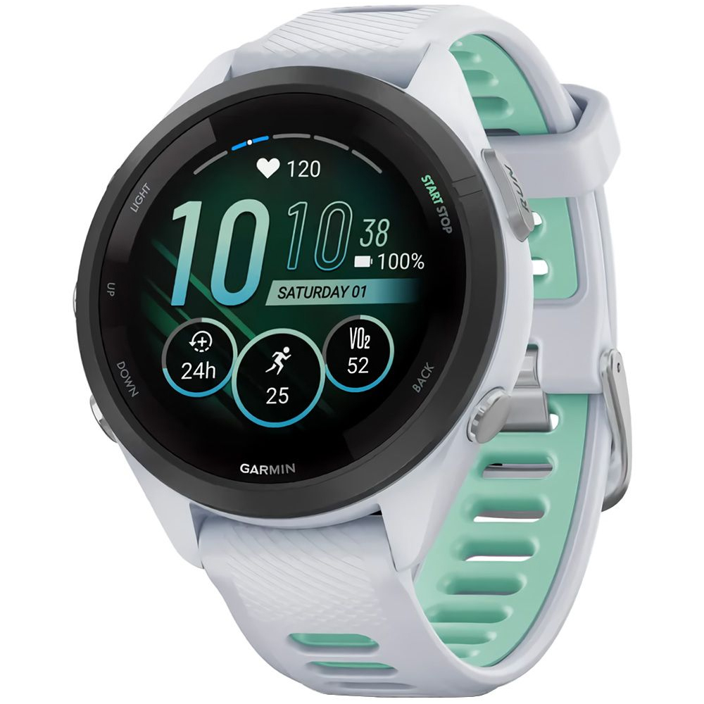Smartwatch Garmin Forerunner 265S Music 010-02810-04 con Pantalla 1.1" Bluetooth/5 ATM/GPS - Whitestone/Neo Tropic