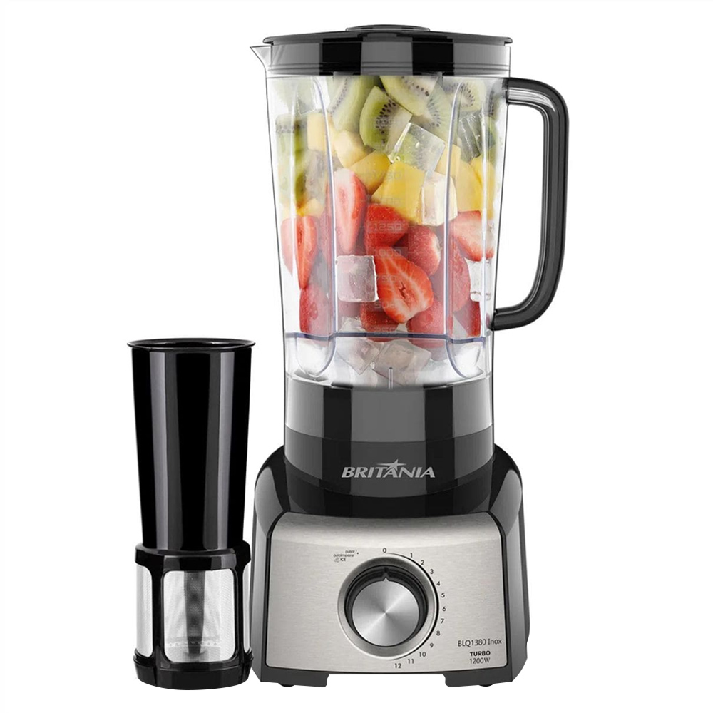 Licuadora Britania BLQ1380 Inox con 1200W/3L/220V - Silver