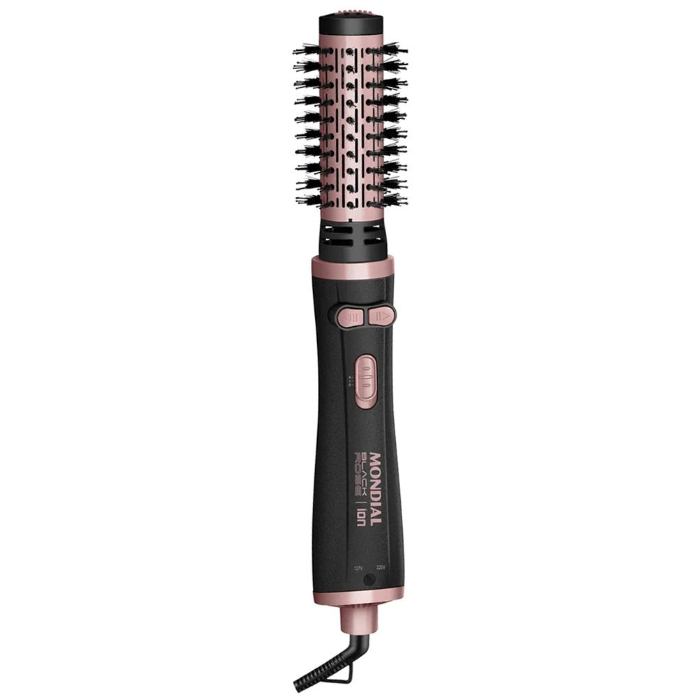 Cepillo Secador Rotativo Mondial  ERB-011200W/Bivolt - Black/Rose