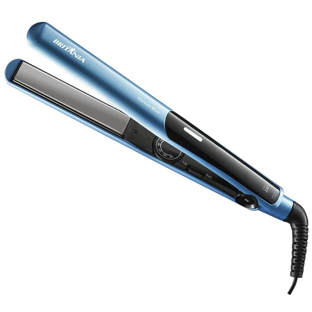 Plancha Alisadora Britania Titanium con 220ºC/35W/Bivolt - Blue