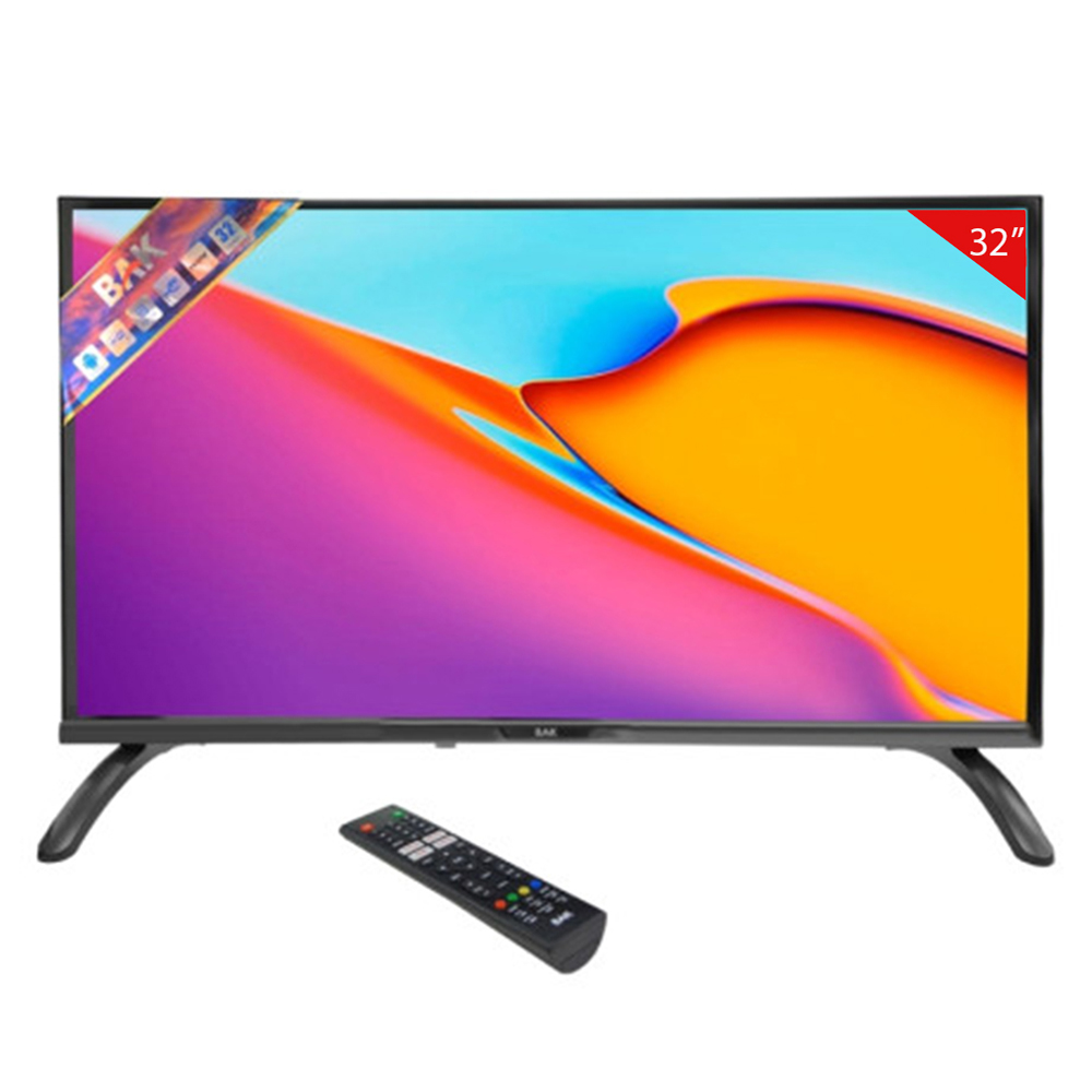 Smart TV LED de 32" BAK BK-32S HD con Wi-Fi/HDMI/Android - Negro
