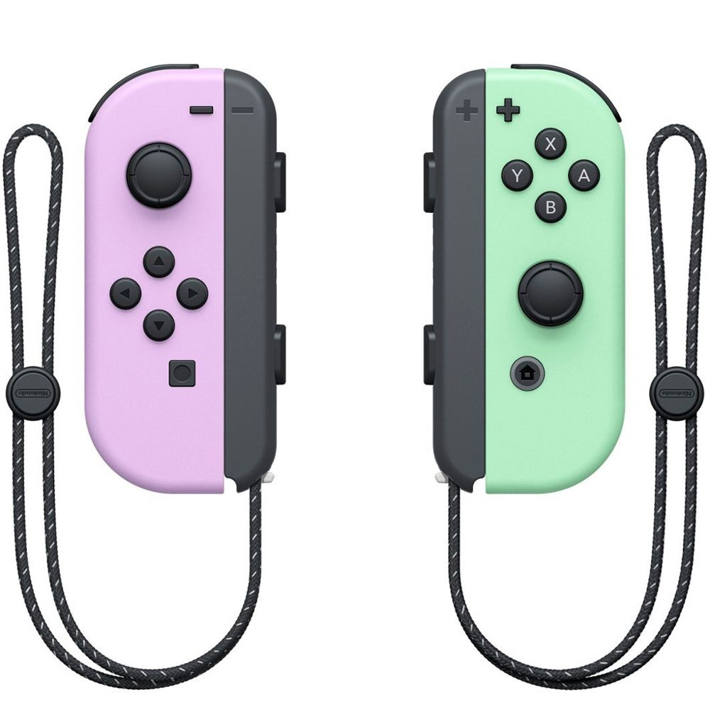 Control Nintendo Switch Joy-Con L/R Hac-a-Jawaf con Correa - Purple/Green Pastel