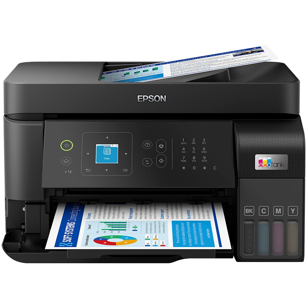Impresora Multifuncional Epson EcoTank L5590 con Wi-Fi/USB/Bivolt - Negro