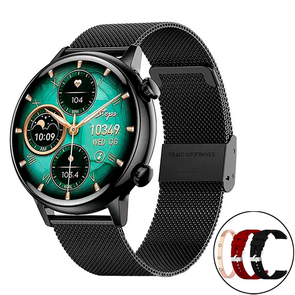 Smartwatch G-Tide Romance Lady Time de 1.1" con Bluetooth/NFC /IP68 - Black