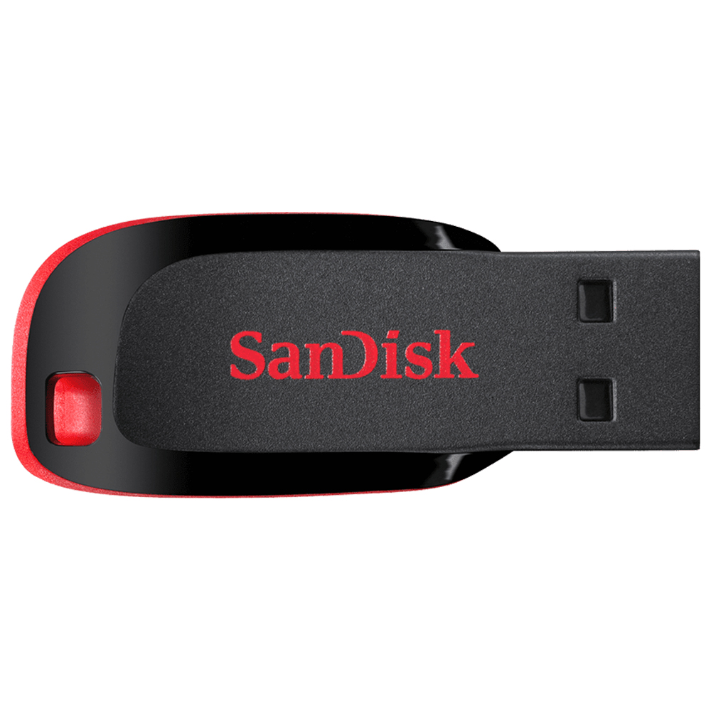 Pendrive SanDisk Cruzer Blade SDCZ50-064G-B35 de 64GB USB - Negro/Rojo