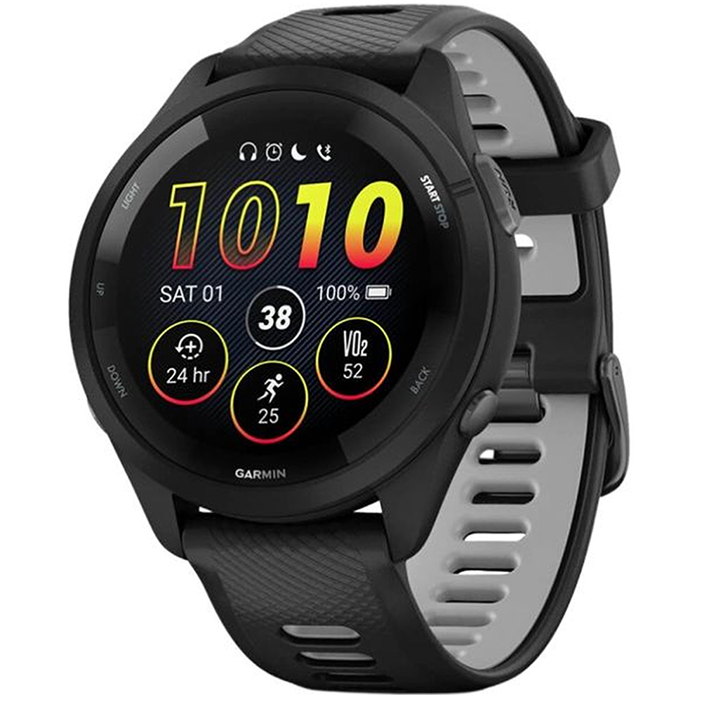 Smartwatch Garmin Forerunner 265 Music 010-02810-00 con Pantalla de 1.3"/Bluetooth/5 ATM/46mm - Black